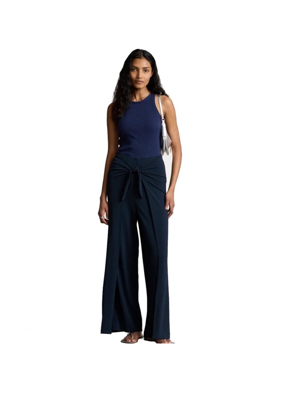 Polo Ralph Lauren Jersey Wide-Leg Wrap Pant - Picture 2 of 12
